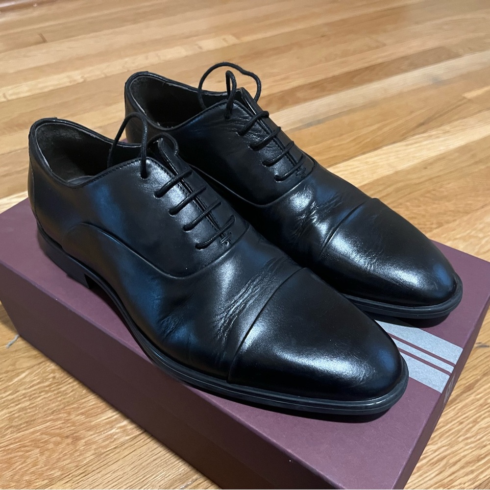 Bruno Magli Mario Leather Oxford Shoes, Italian Size 9.5